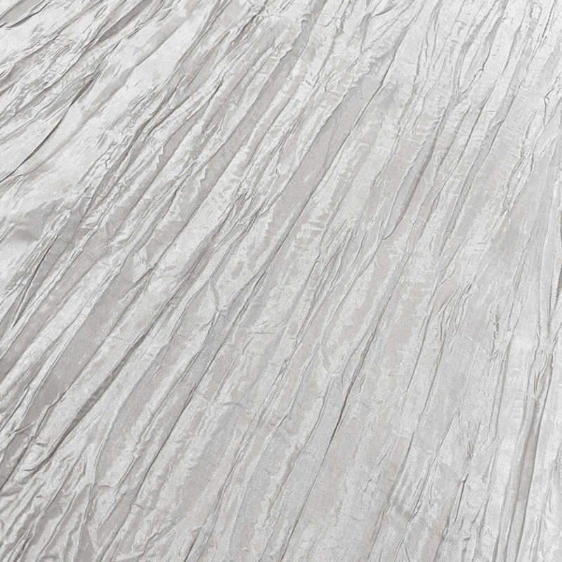 Accordion Taffeta Drapery Panel in White