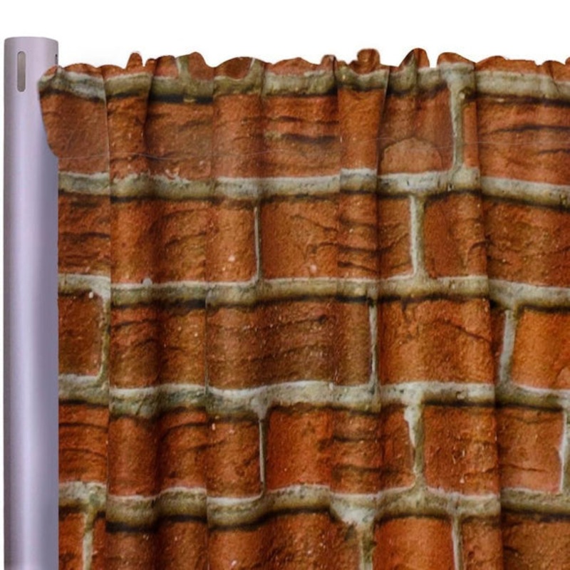 Brick (Poly Print) Drapery Panel