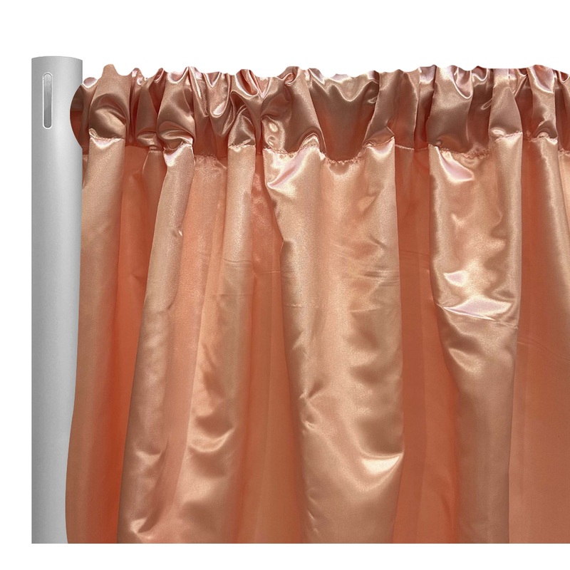 Bridal Satin Drapery Panel in Coral 208