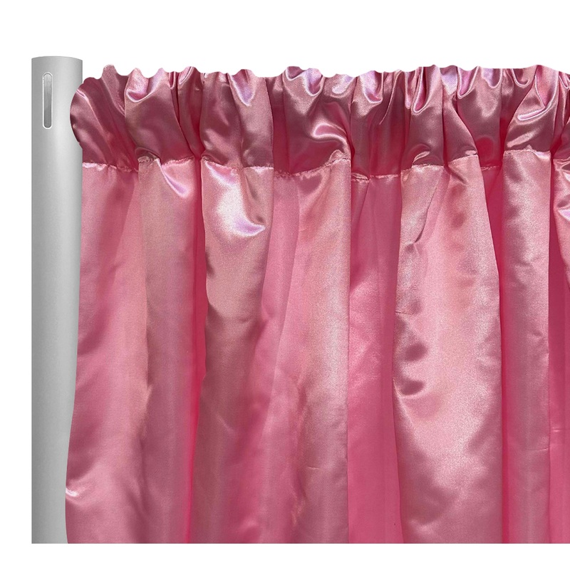 Bridal Satin Drapery Panel in Hot Pink 515