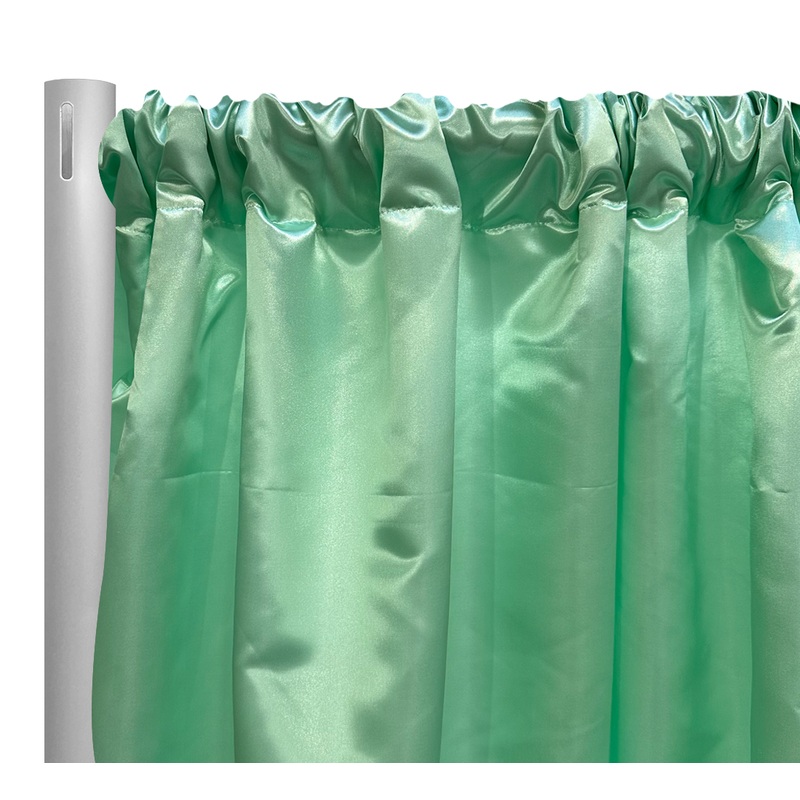 Bridal Satin Drapery Panel in Mint 765