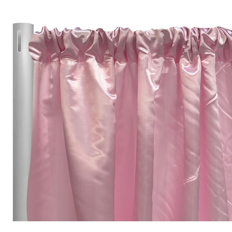 Bridal Satin Drapery Panel in Pink 156
