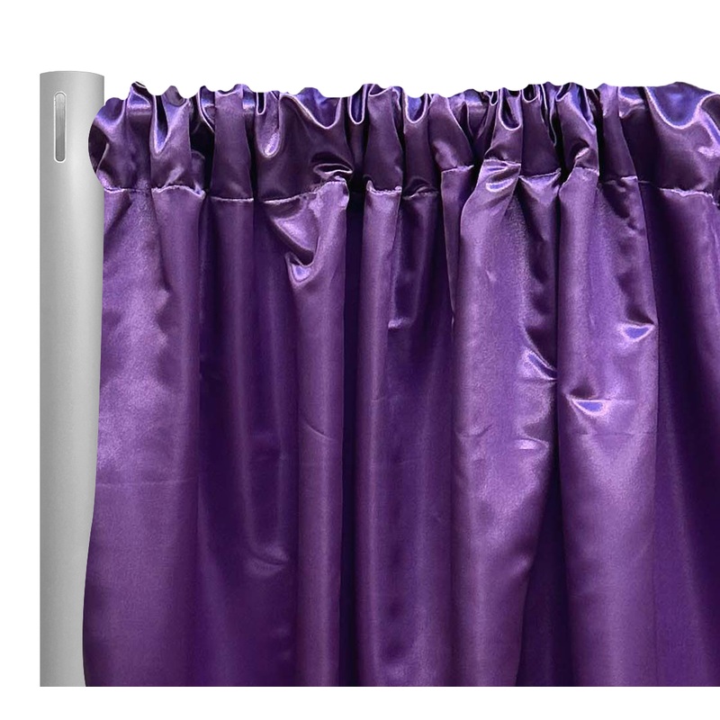Bridal Satin Drapery Panel in Purple 393