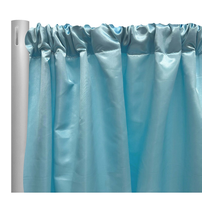 Bridal Satin Drapery Panel in Turquoise 141