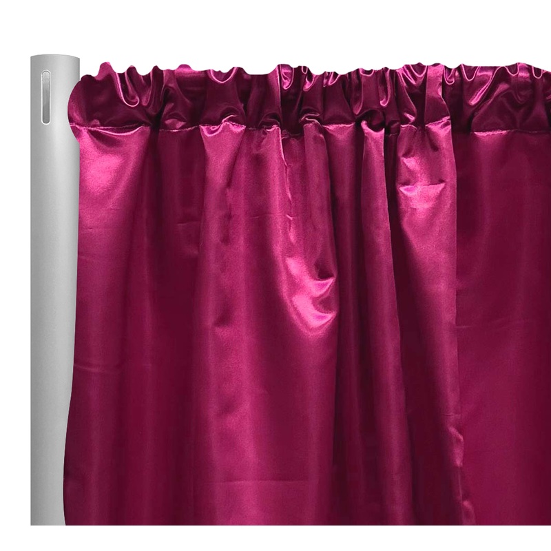 Bridal Satin Drapery Panel in Wild Fire 214