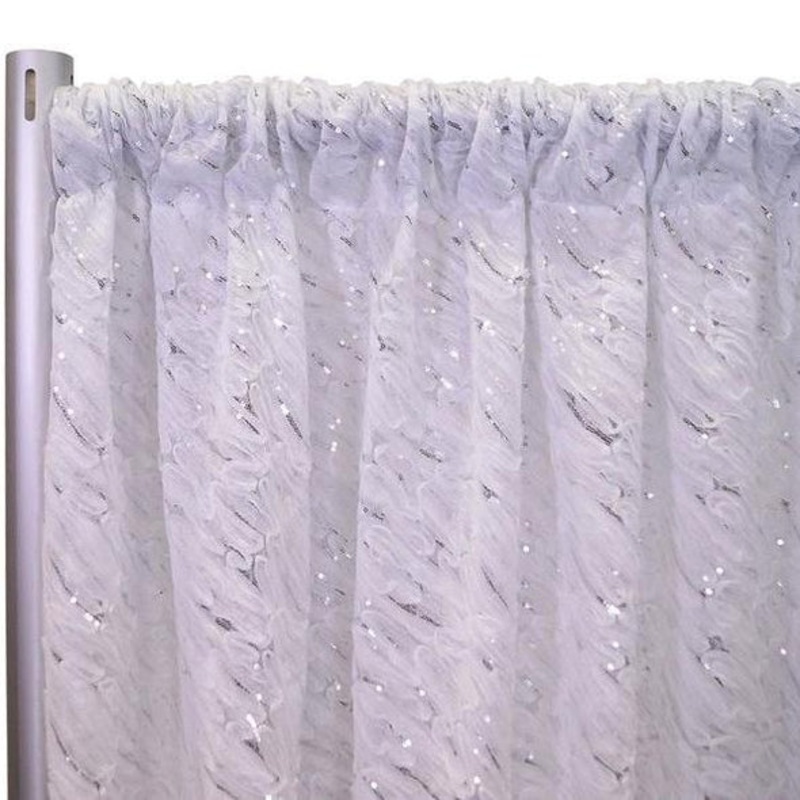 Brilliant Sheer Sequins Drapery Panels (52" Wide) / 5 Colors
