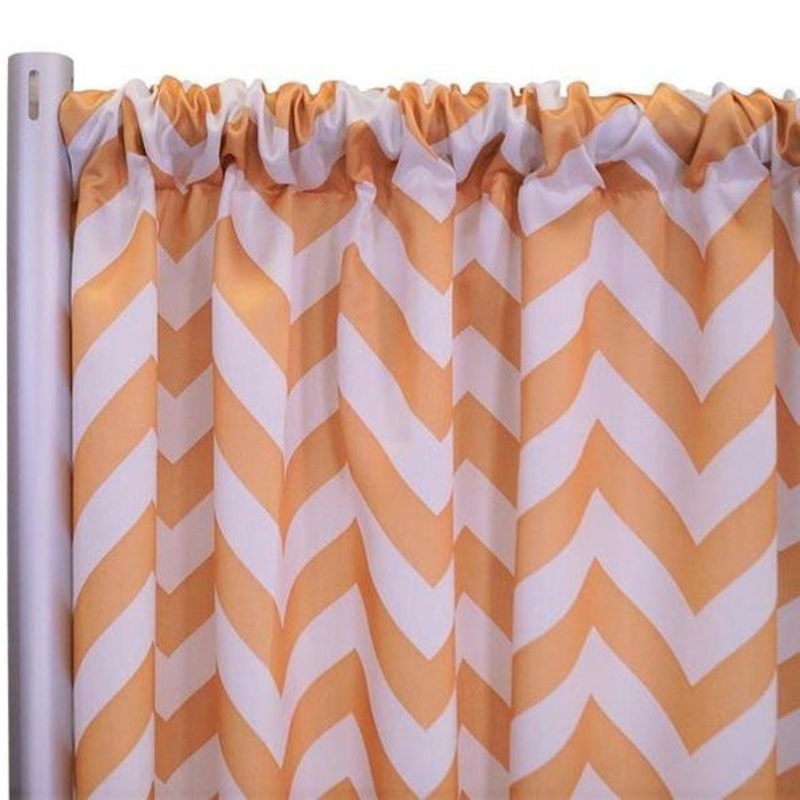 Chevron Print (Lamour) Drapery Panels (58" Wide) / 12 Colors