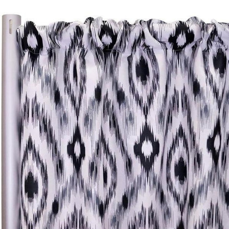 Cosmo Print (Dupioni) Drapery Panels (57" Wide) / 7 Colors