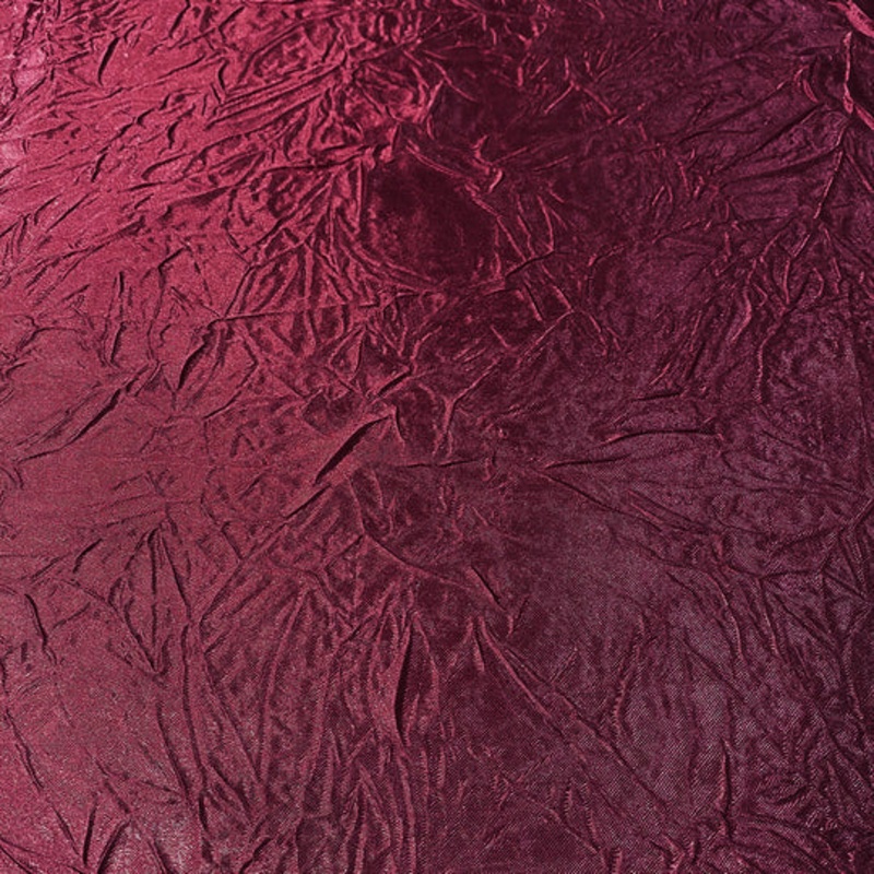 Crush Satin (Bichon) Drapery Panel in Burgundy 232