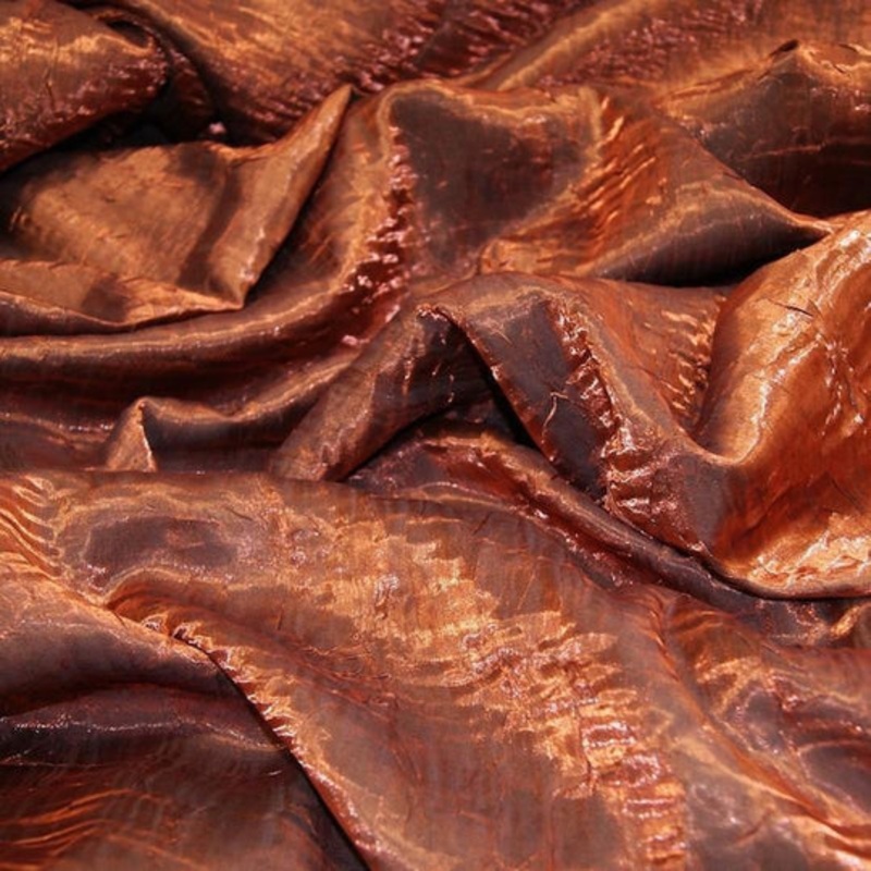Crush Shimmer (Galaxy) Drapery Panel in Copper 17