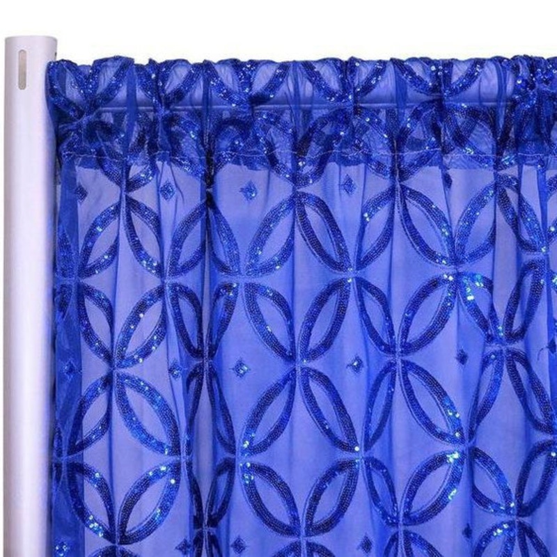 Delano Sequins Drapery Panels (56" Wide) / 10 Colors