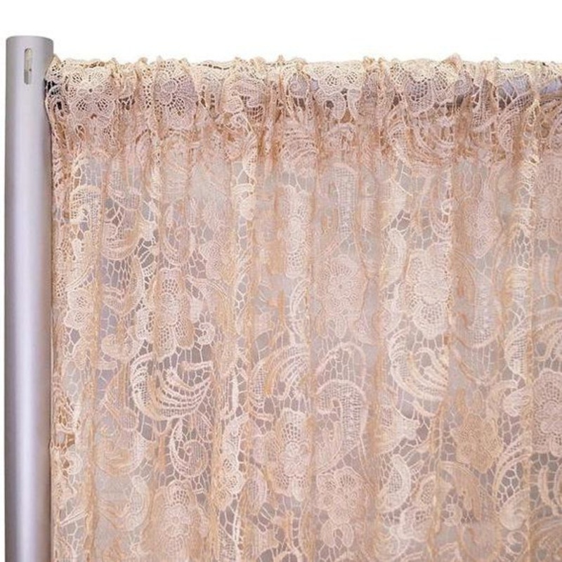 English Lace Drapery Panels (48" Wide) / 5 Colors