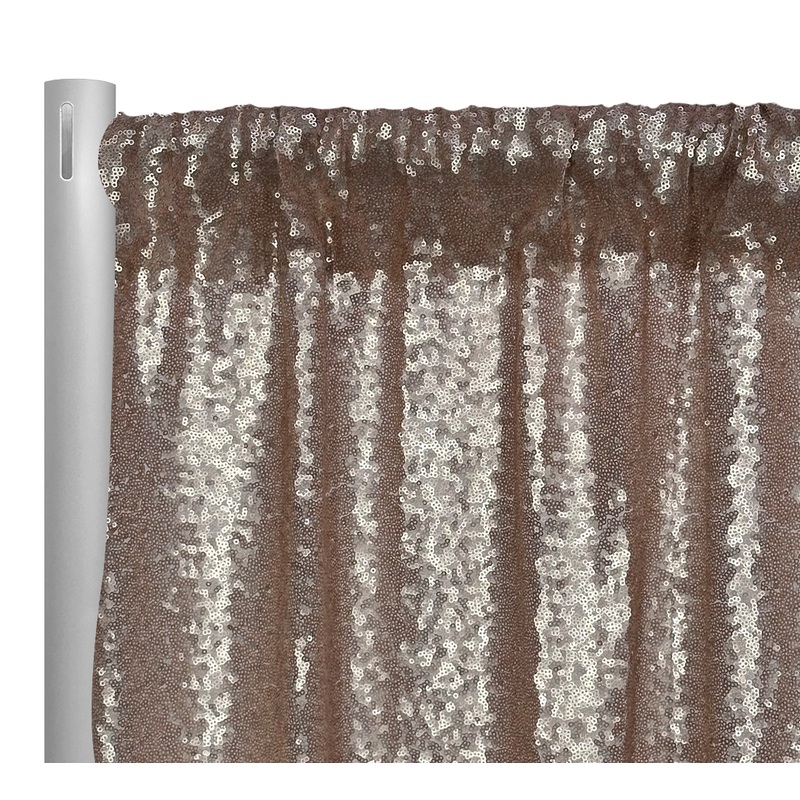Glitz Sequins Drapery Panel in Blush Matte