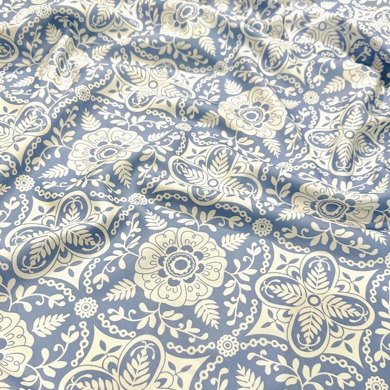 Morocco (Poly Print) Drapery Panel in Copen Perry