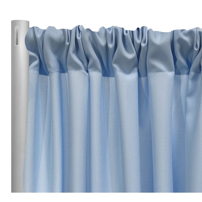 Premium Poly (Poplin) Drapery Panel in Blue 1121