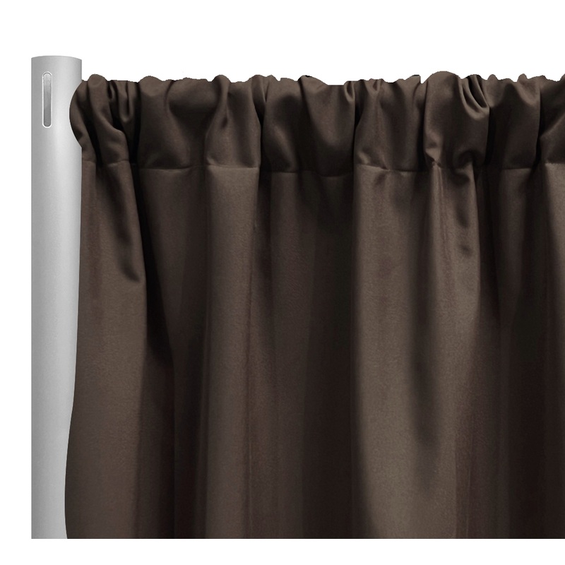 Premium Poly (Poplin) Drapery Panel in Brown 1266