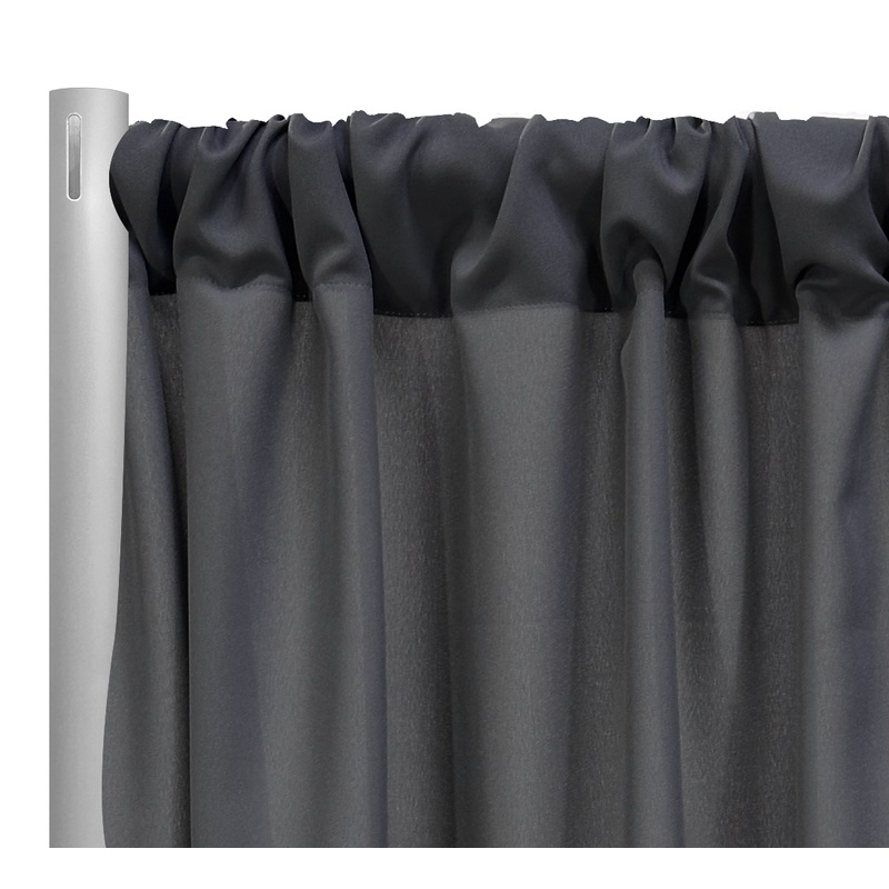 Premium Poly (Poplin) Drapery Panel in Charcoal 1480