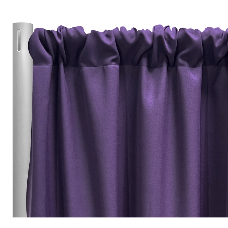 Premium Poly (Poplin) Drapery Panel in Eggplant 1389