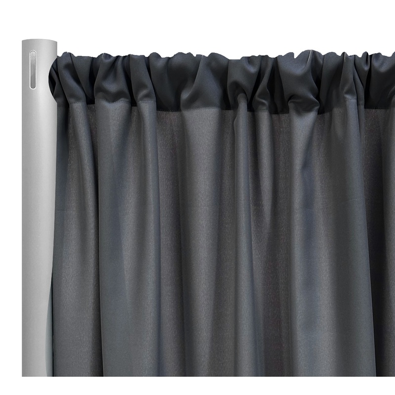 Premium Poly (Poplin) Drapery Panel in Gray 7315