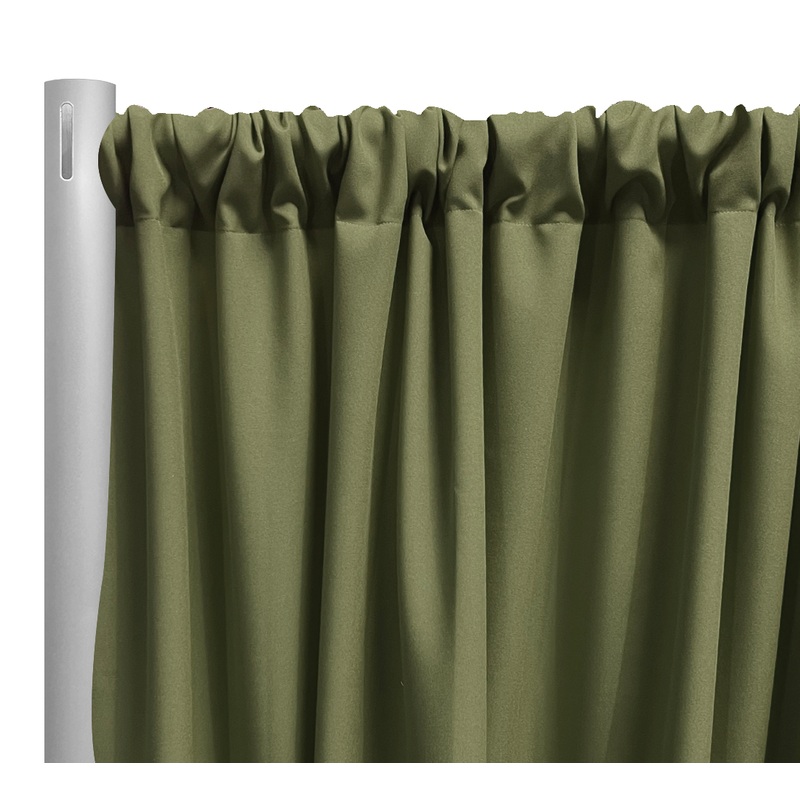 Premium Poly (Poplin) Drapery Panel in Olive 1335