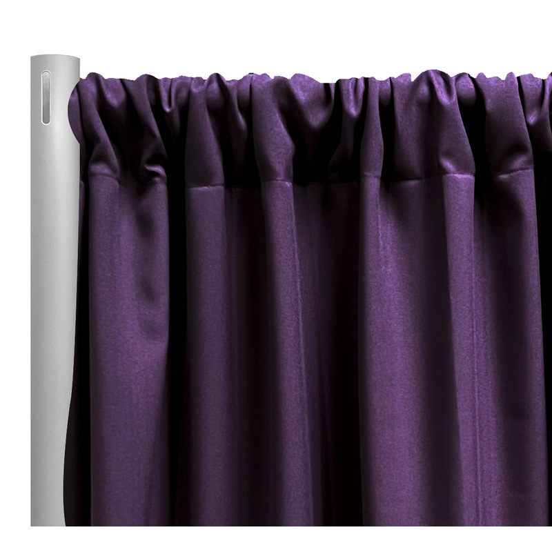 Premium Poly (Poplin) Drapery Panel in Purple 1259