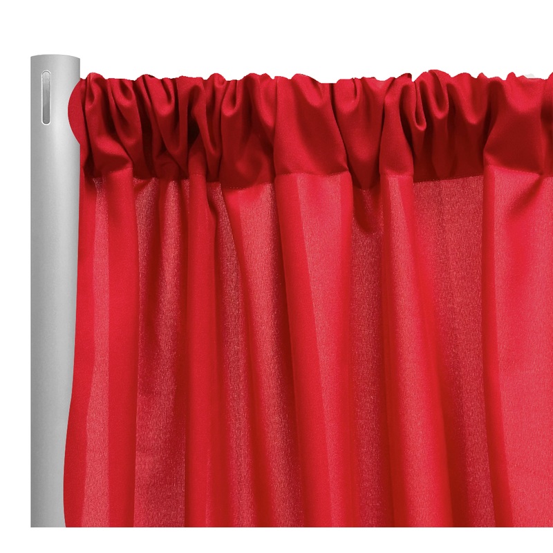 Premium Poly (Poplin) Drapery Panel in Red 1190