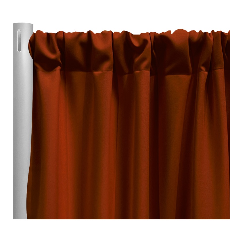 Premium Poly (Poplin) Drapery Panel in Rust 1351