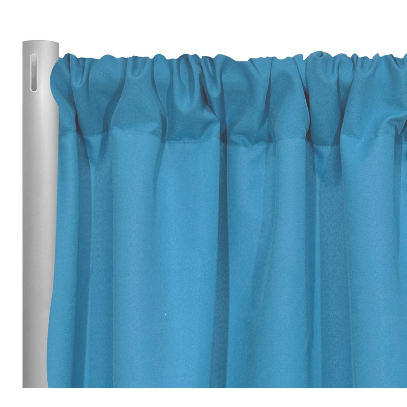 Premium Poly (Poplin) Drapery Panel in Turquoise 1143