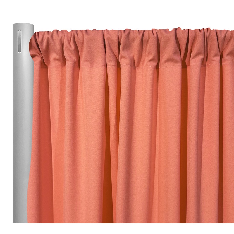 Scuba (Wrinkle-Free) Drapery Panel in Coral 1202