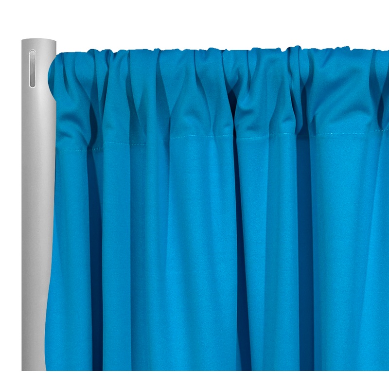 Scuba (Wrinkle-Free) Drapery Panel in Turquoise 1142