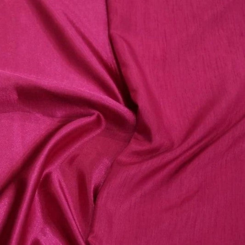 Shantung Satin (Reversible) Drapery Panel in Fuchsia