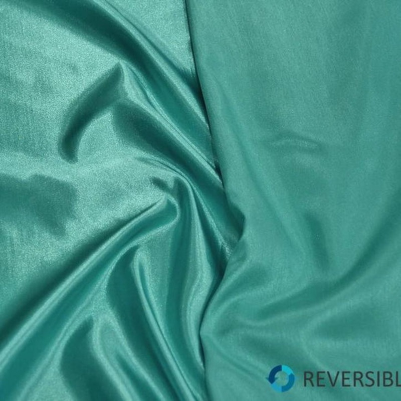 Shantung Satin (Reversible) Drapery Panel in Teal Green