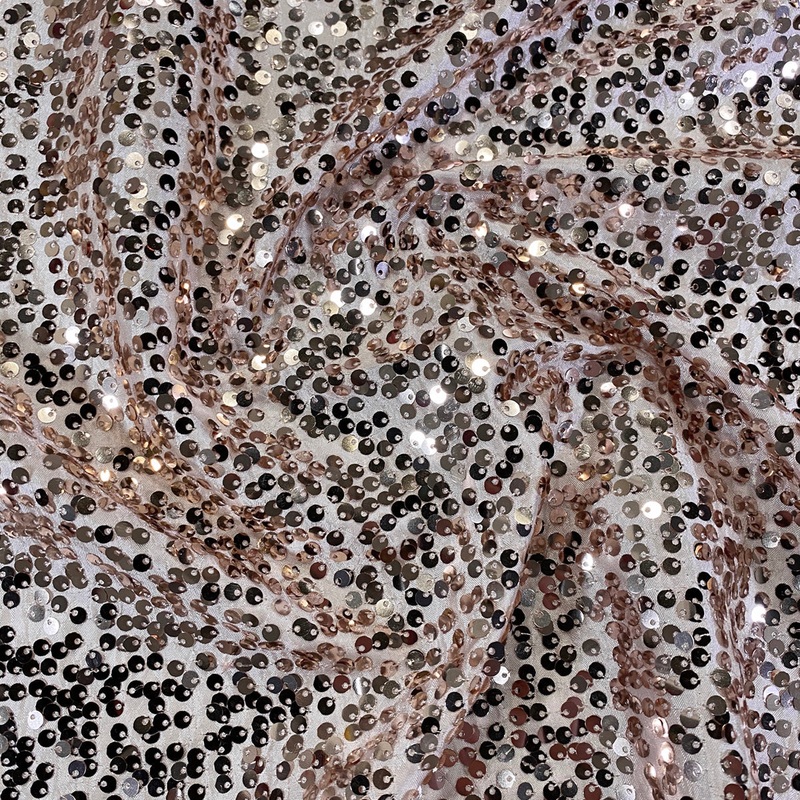 Taffeta Sequins Drapery Panel in Blush Shiny