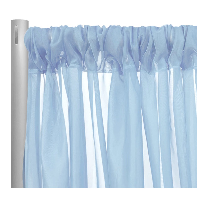 Voile Drapery Panel in Blue 1120