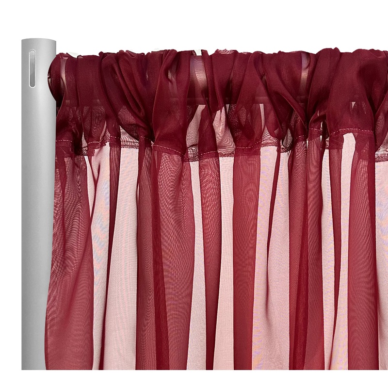 Voile Drapery Panel in Burgundy 1232