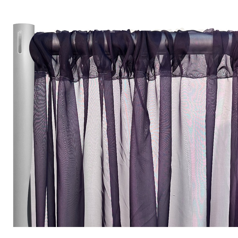 Voile Drapery Panel in Purple 1660
