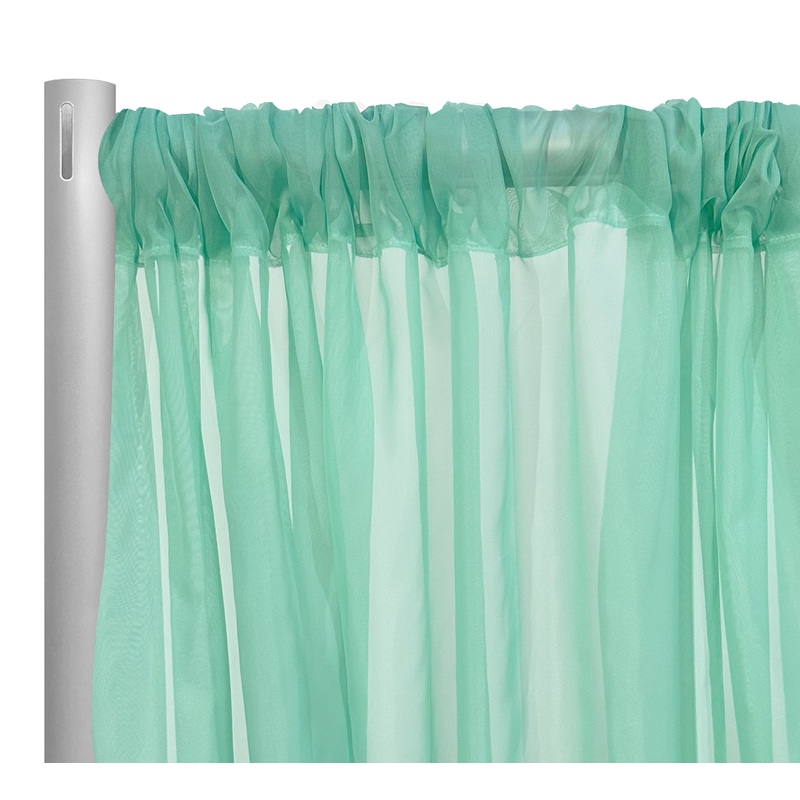 Voile Drapery Panel in Vista Blue