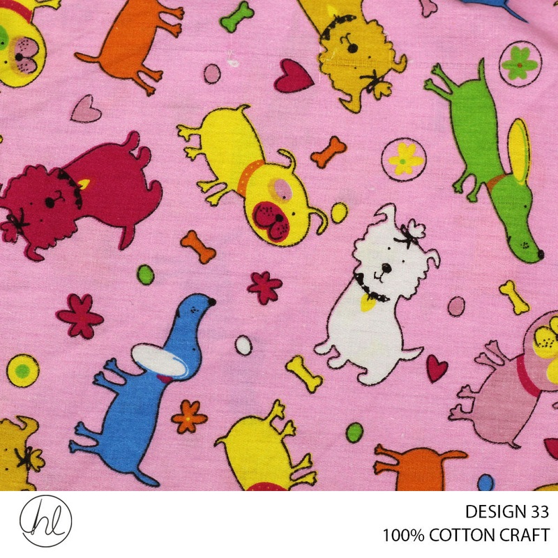 100% COTTON CRAFTS DESIGN 33 150CM WIDE PER M