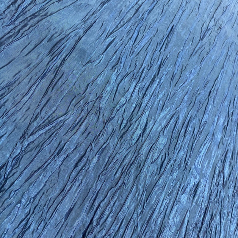 Accordion Taffeta Drapery Panel in Azure