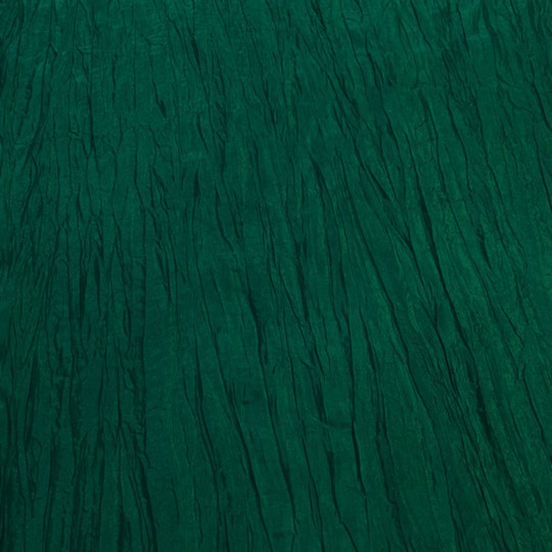 Accordion Taffeta Drapery Panel in Hunter Green