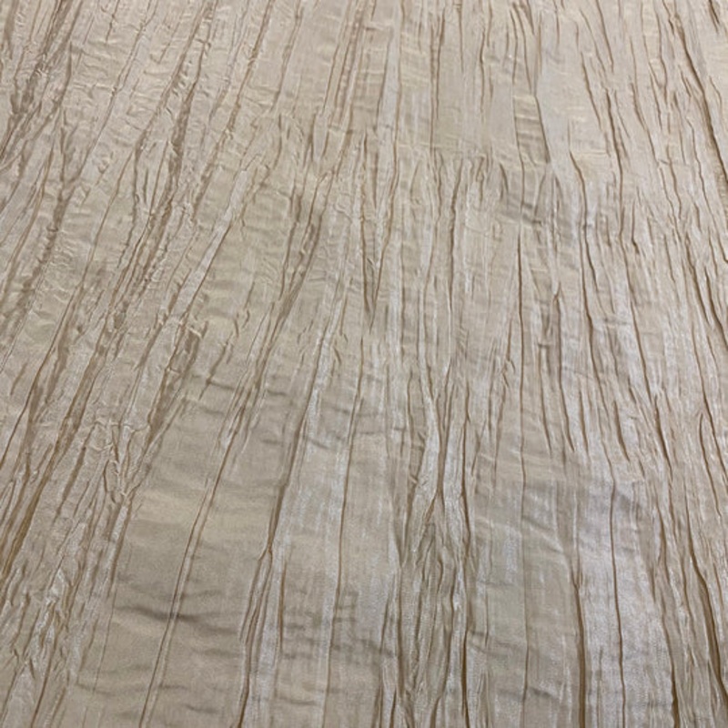 Accordion Taffeta Drapery Panel in Taupe 36