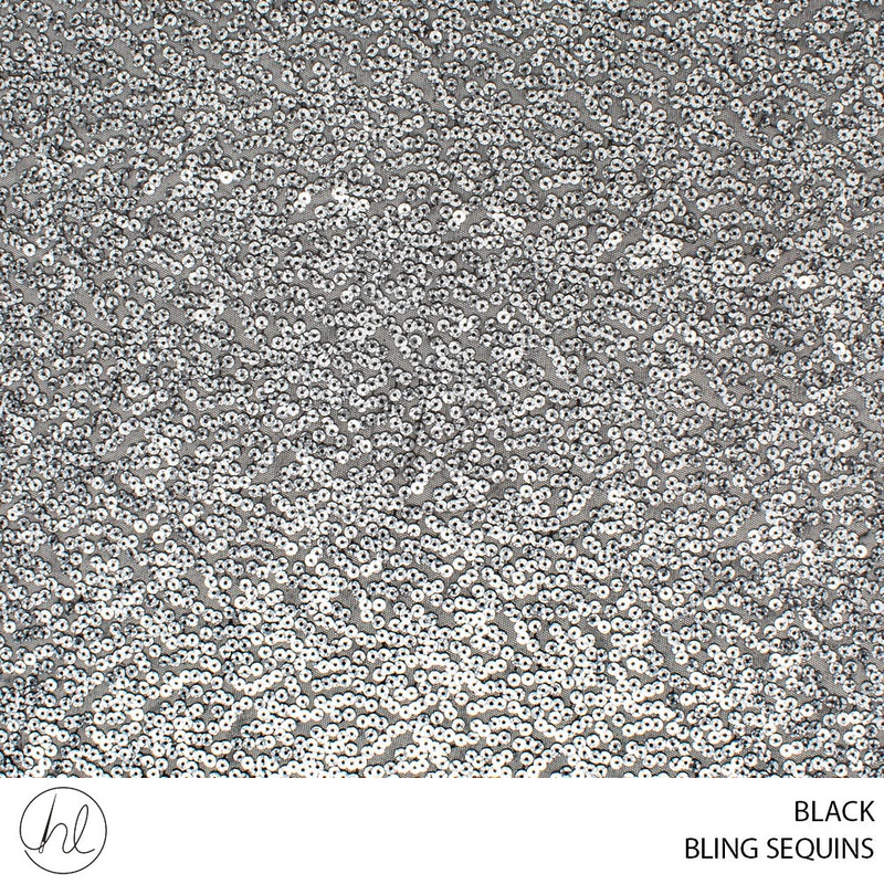 BLING SEQUINS 12 BLACK 140CM PER M