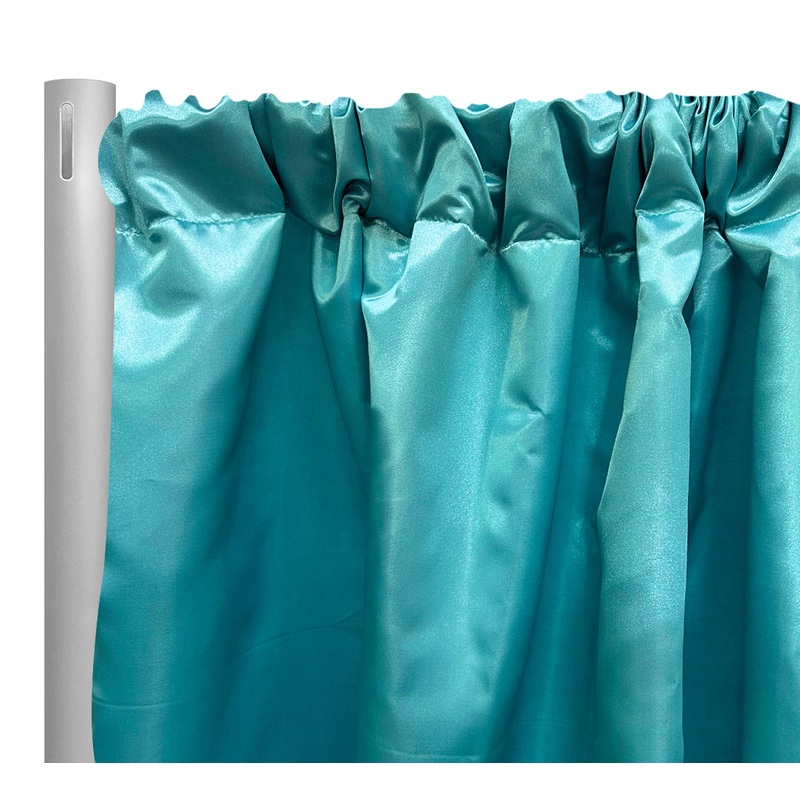 Bridal Satin Drapery Panel in Jade 390