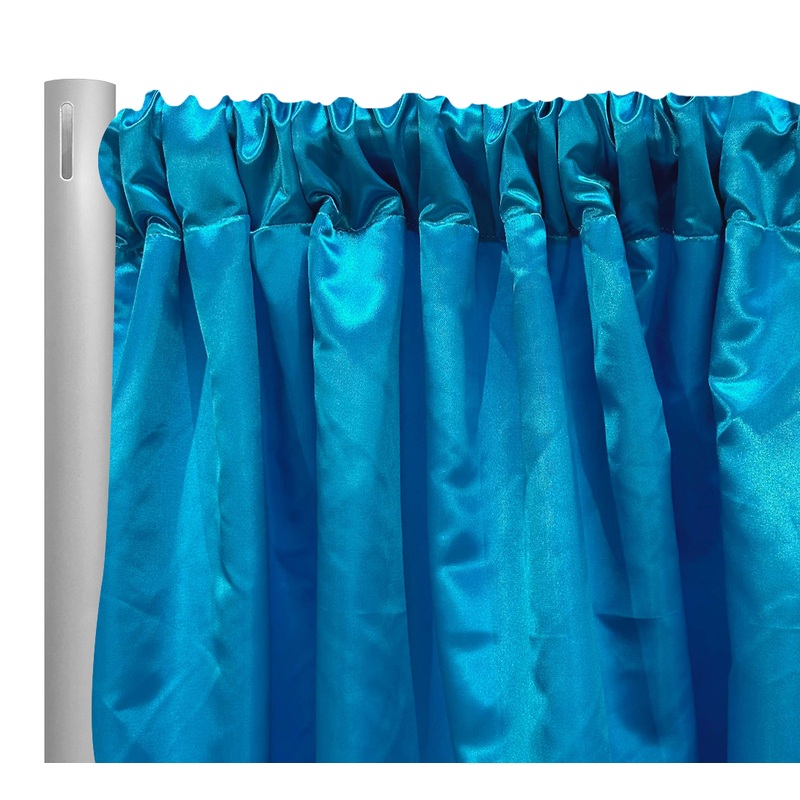 Bridal Satin Drapery Panel in Turquoise 31