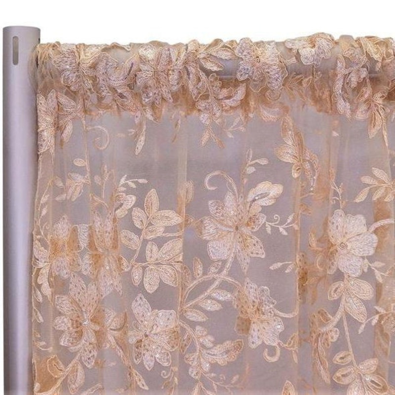 Claire Lace Drapery Panels (54" Wide) / 4 Colors