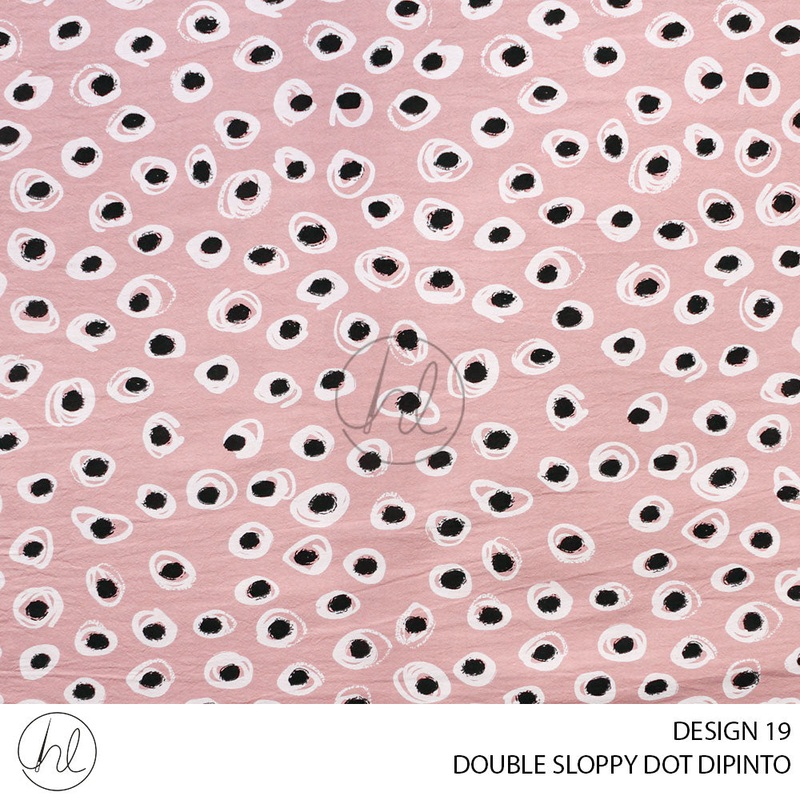 DOUBLE SLOPPY DOT DIPINTO 51 PAKE PINK 150CM PER M