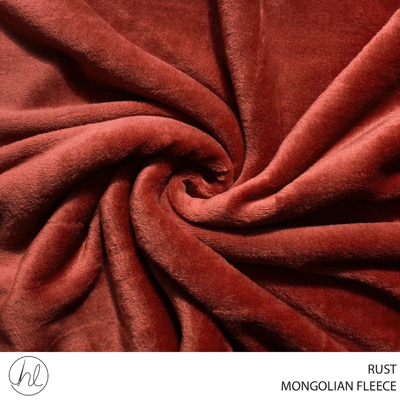 MONGOLIAN FLEECE 150CM RUST ROLL ROLL 001