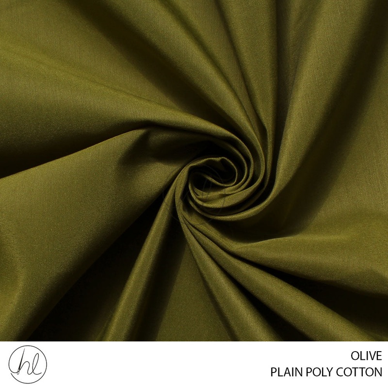 PLAIN POLY COTTON 112CM OLIVE