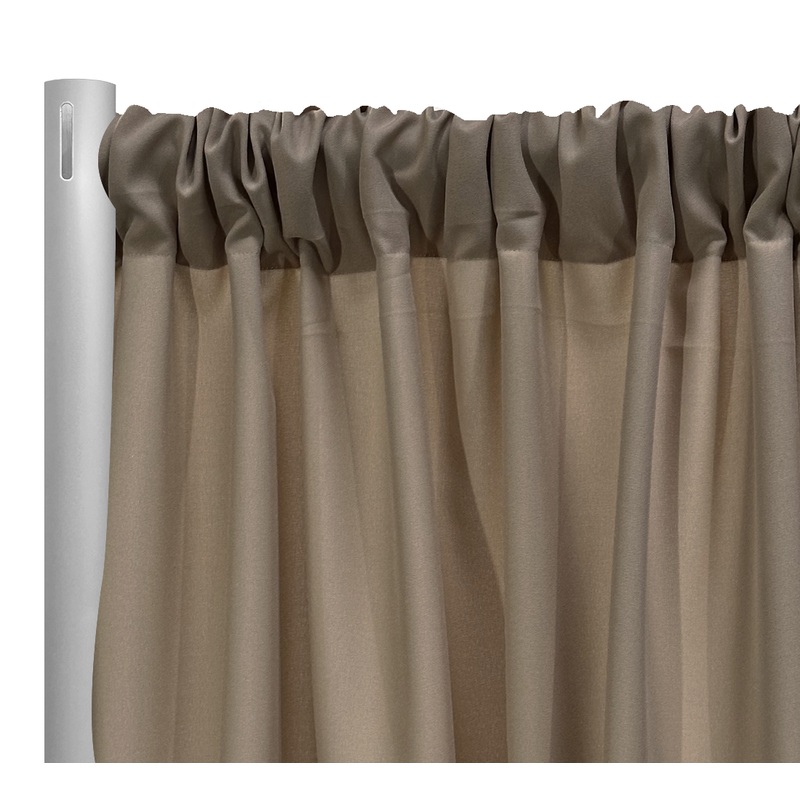 Premium Poly (Poplin) Drapery Panel in Taupe 1189