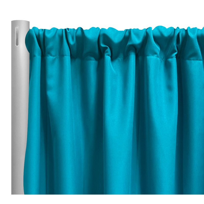 Premium Poly (Poplin) Drapery Panel in Turquoise 1142